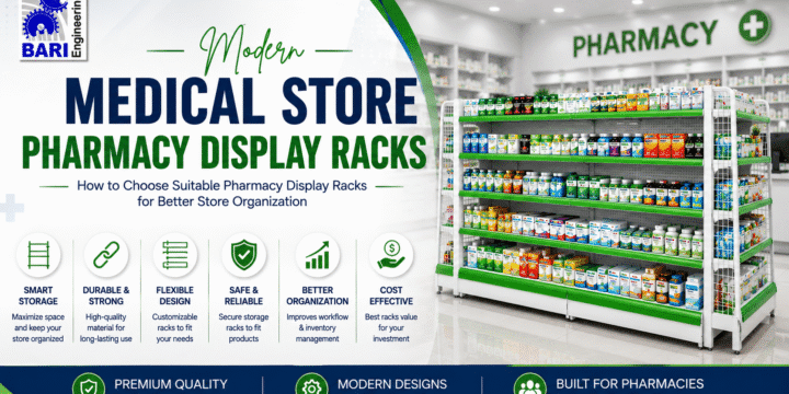 Modern Medical Store / Pharmacy Display Racks